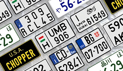 Replica motorcycle license plates for your collector, classic or vintage bike