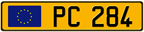 Samples of License Plates with Reflective Finish